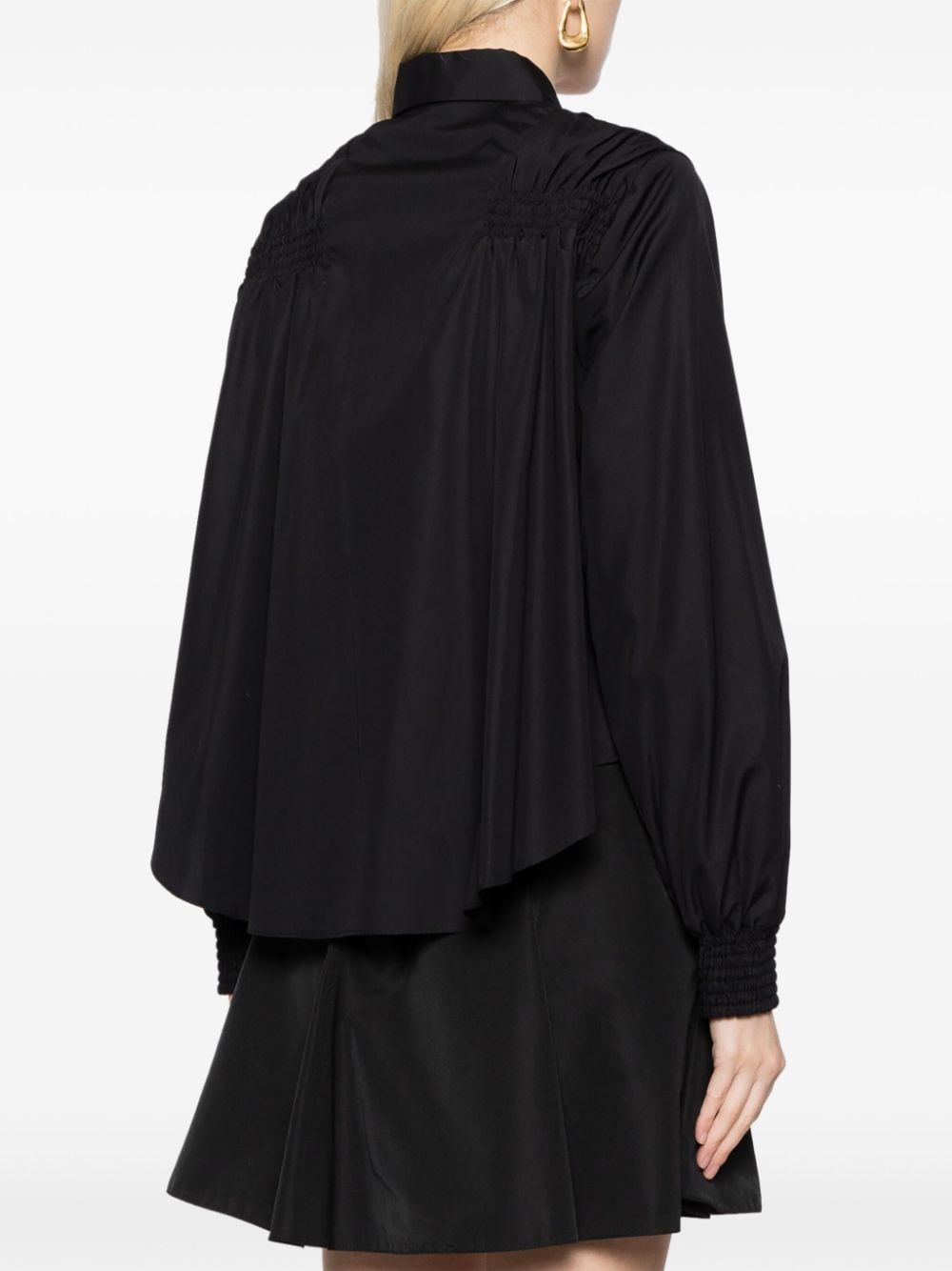 Shop Noir Kei Ninomiya Cotton Shirt In Black