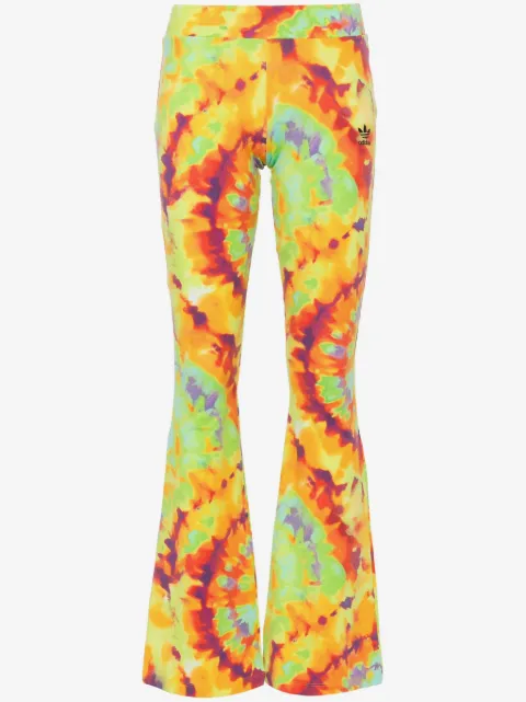 adidas tie-dye flared trousers