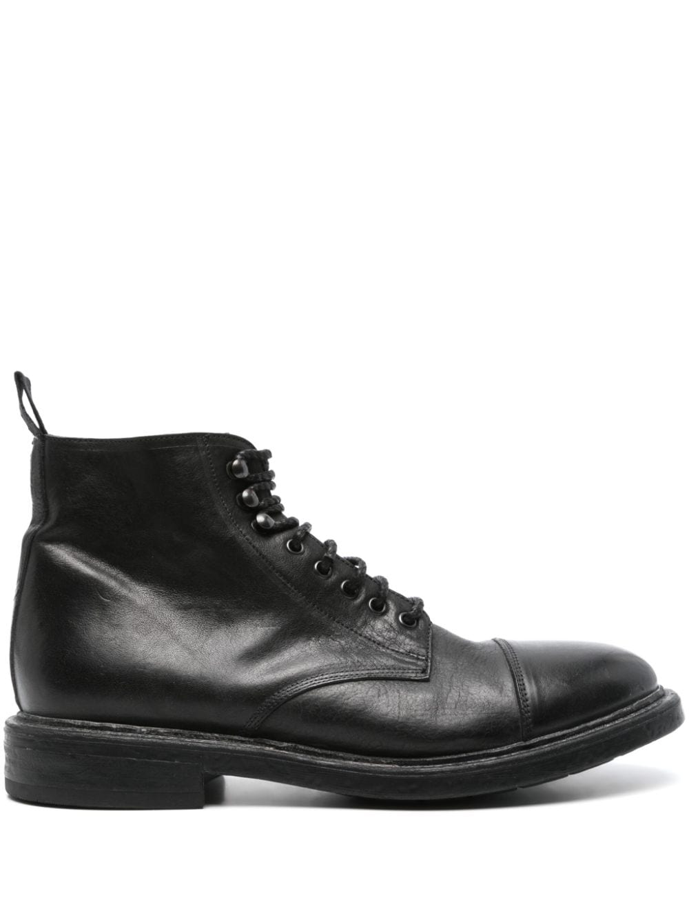 Moma leather ankle boots Black