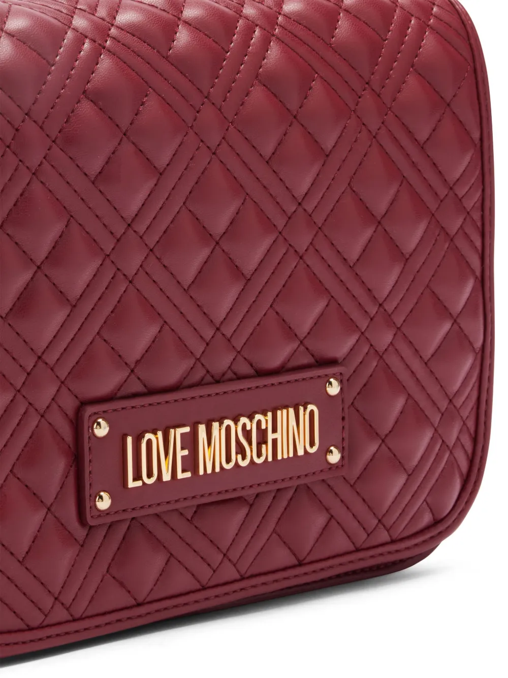 Cheap Love Moschino logo-lettering quilted shoulder bag WOMEN