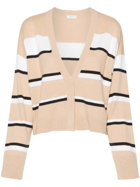 Peserico bead-embellished striped cardigan