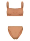 Hunza G Xandra crinkled bikini set - Neutrals