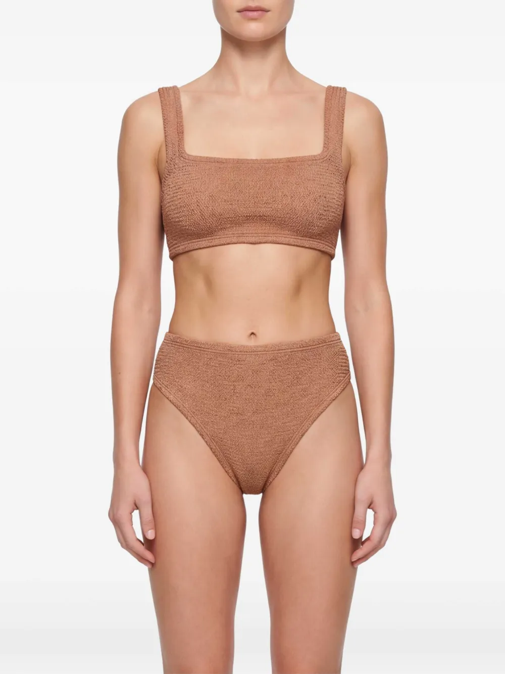 Hunza G Xandra bikini met gekreukt effect Beige