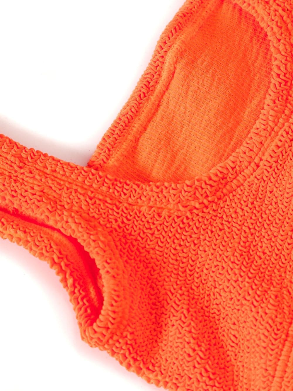 Shop Hunza G Xandra Crinkled Bikini Set In Orange