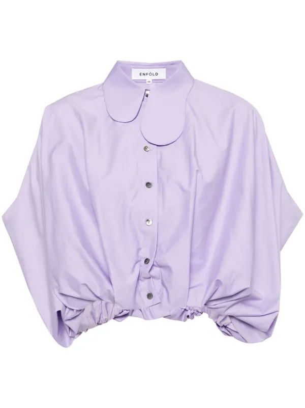 未使用ENFOLD WASHABLE BALLOON CROPPED SHIRT