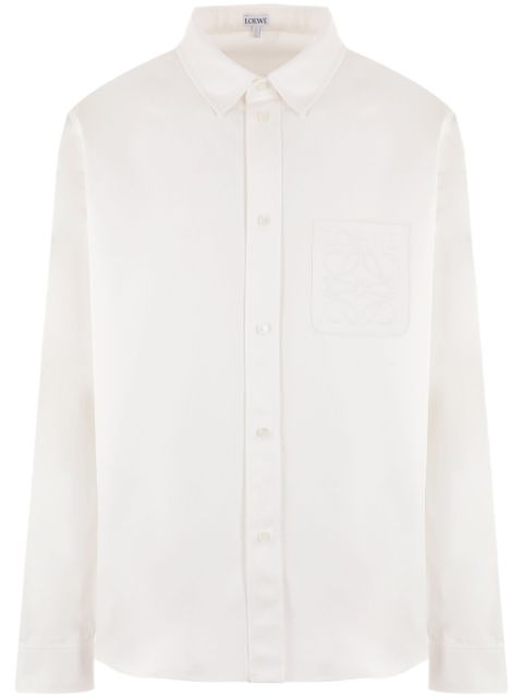 LOEWE Anagram-embroidered cotton shirt Men