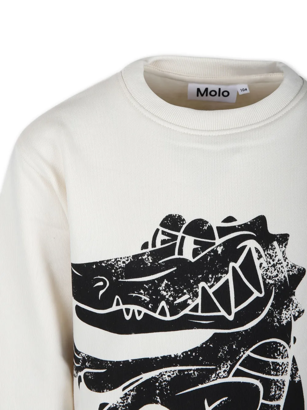 Molo Sweater met grafische print van biologisch katoen Wit