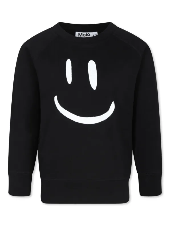 Molo Sudadera Con Motivo Smiley Negro FARFETCH CO