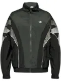 adidas logo zip-up windbreaker jacket - Black