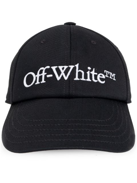 Off-White logo-embroidered cotton cap Women