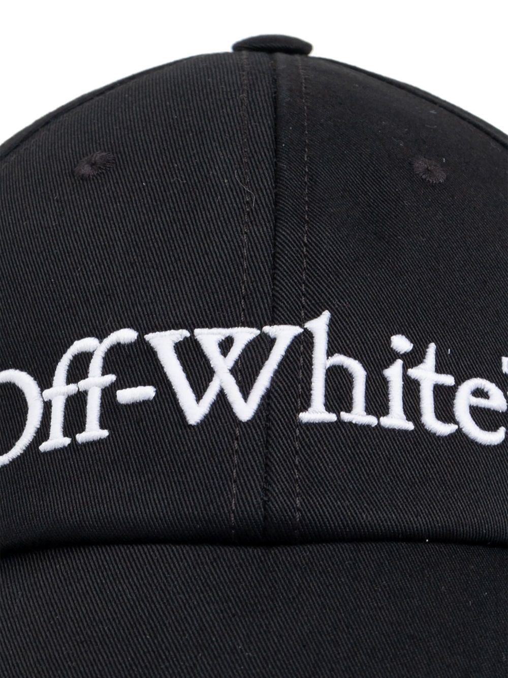 Off-White logo-embroidered cotton cap Women