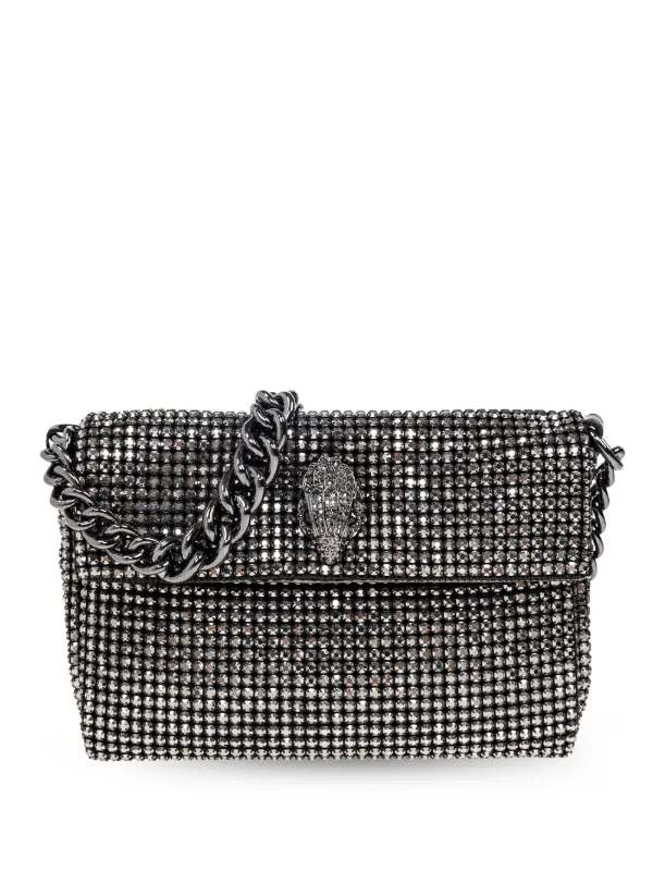 KURT GEIGER LONDON MINI EMBELLISHED high quality VELVET BAG