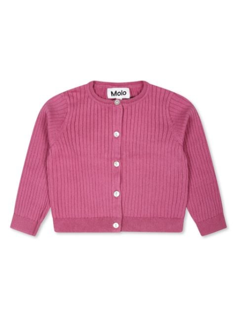 Molo ribbed-knit organic cotton cardigan