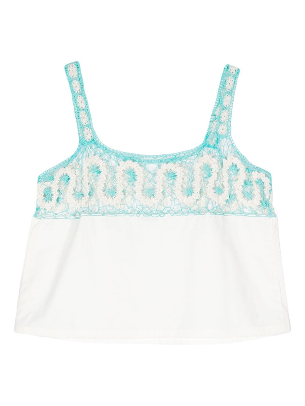 Shop Bode Ripple Lace Tank Top In White