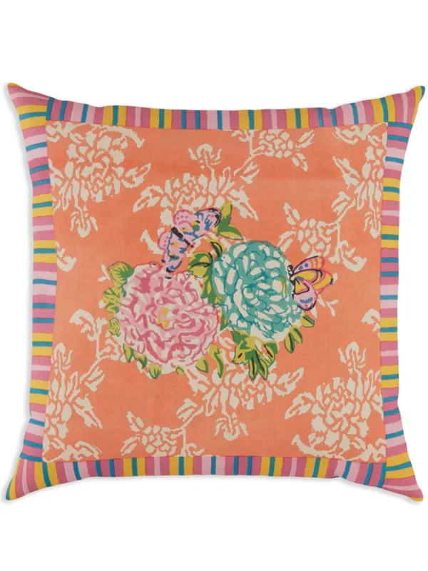 Lisa Corti Kandem Queen クッション 45cm x 45cm | オレンジ