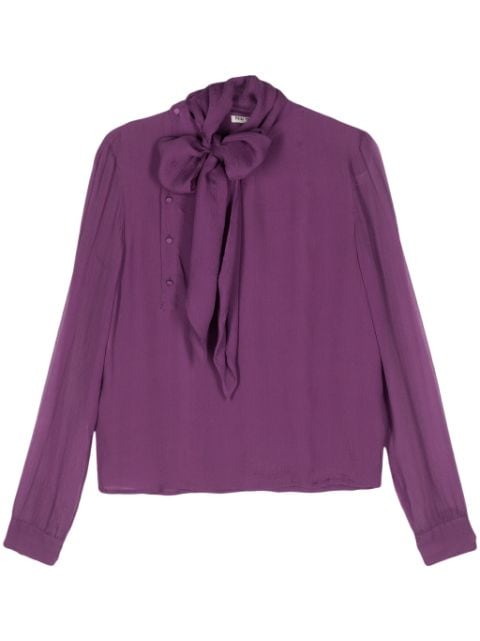 Miu Miu Pre-Owned 2010s georgette crepe sheer blouse