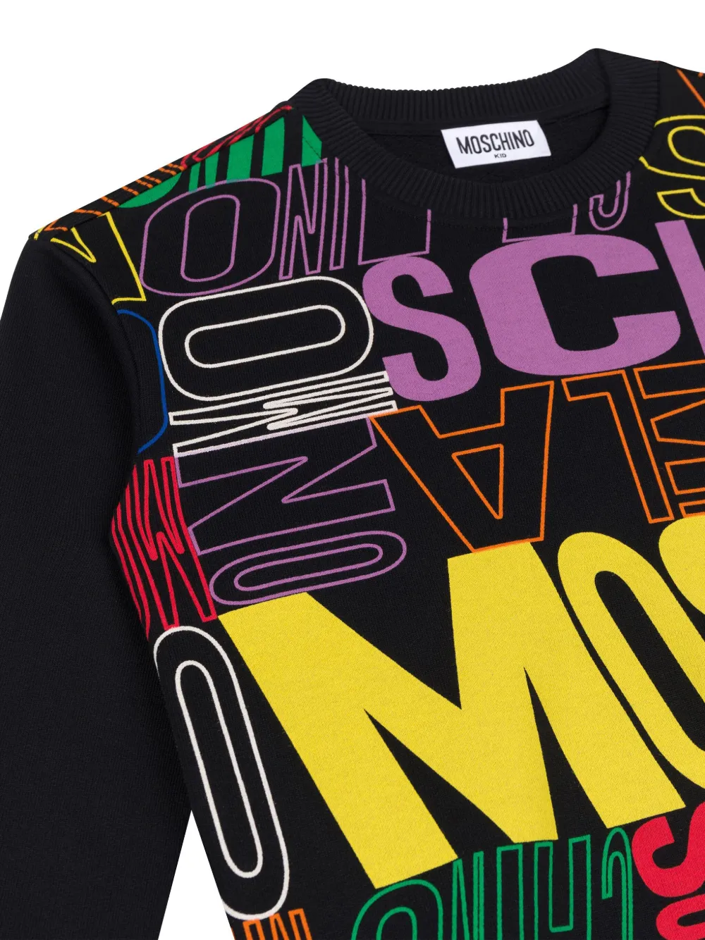 Moschino Kids Sweater met logoprint Zwart