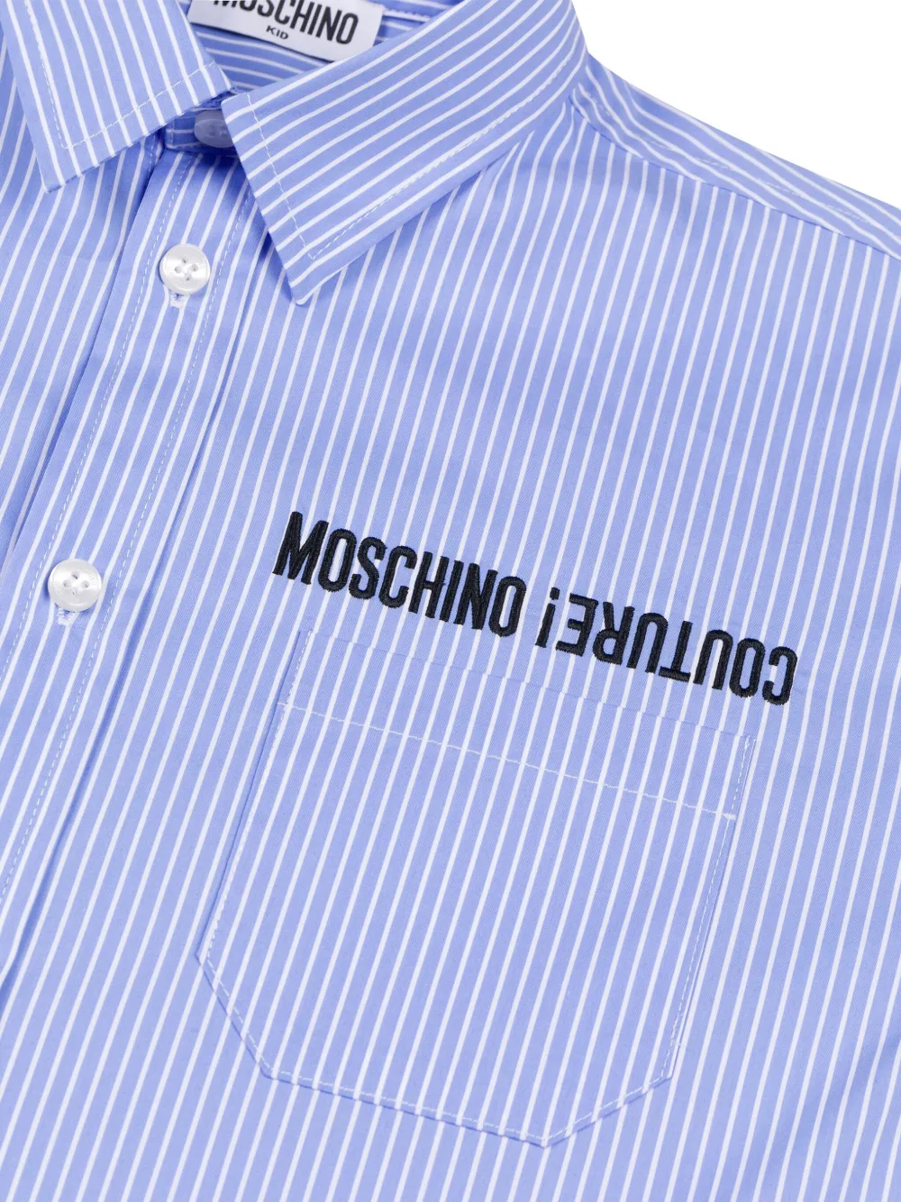 Moschino Kids Gestreept shirt Blauw