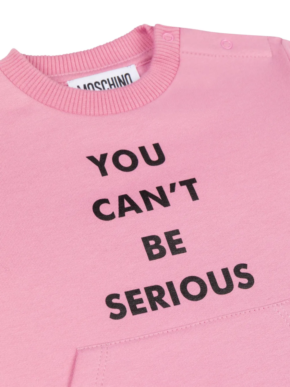 Moschino Kids Sweater met tekst Roze