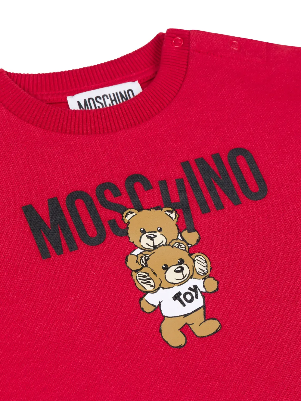 Moschino Kids Sweater met teddybeerprint Rood