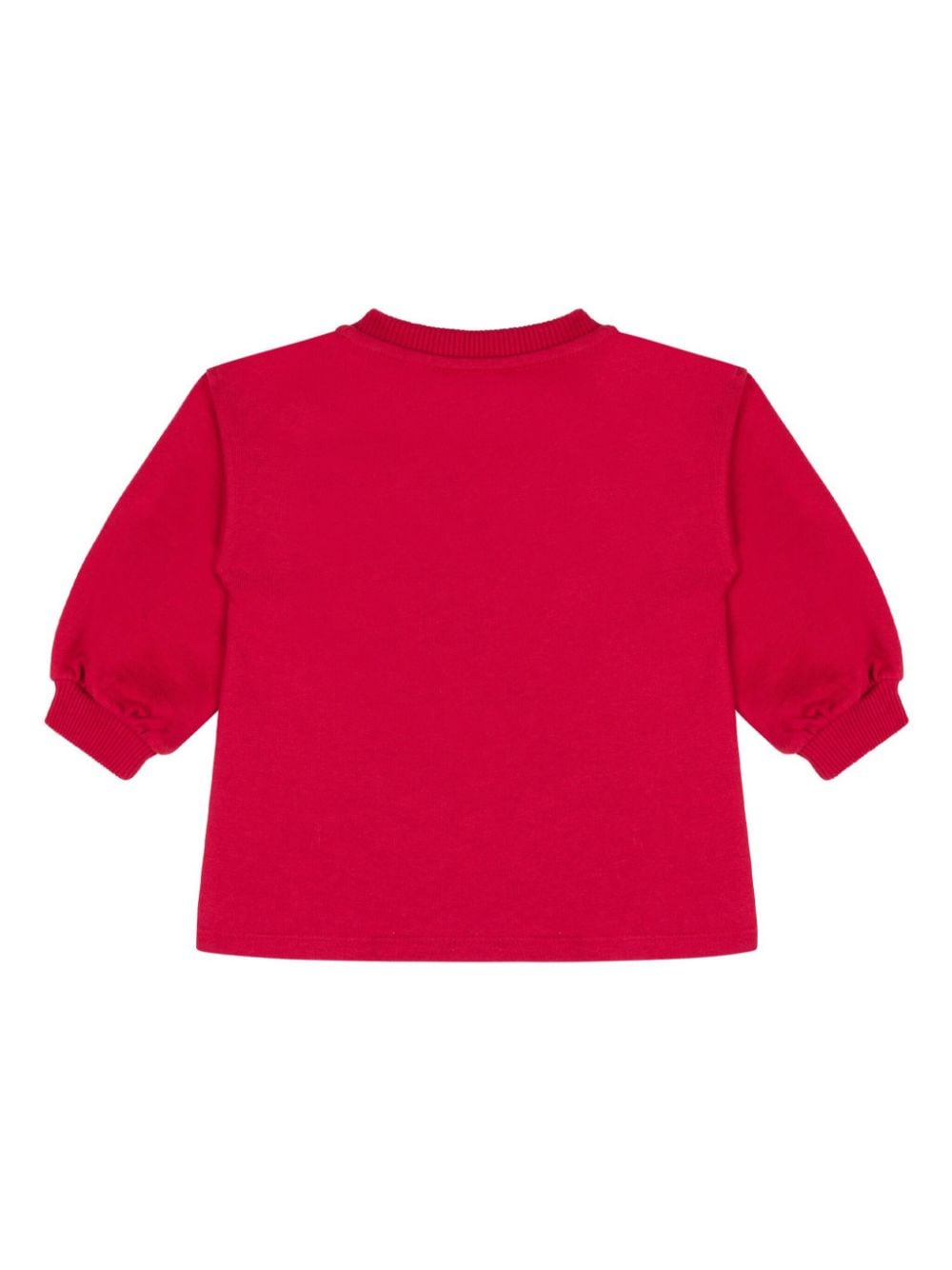Moschino Kids Teddy Bear-print cotton sweatshirt - Rood