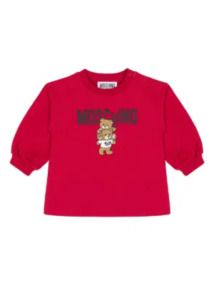 MOSCHINO Teddy cheapest Logo Applique Baby Overall in Red Size 3/6 Months