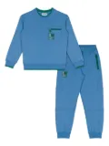 Moschino Kids logo tag cotton tracksuit set (set of two) - Blue