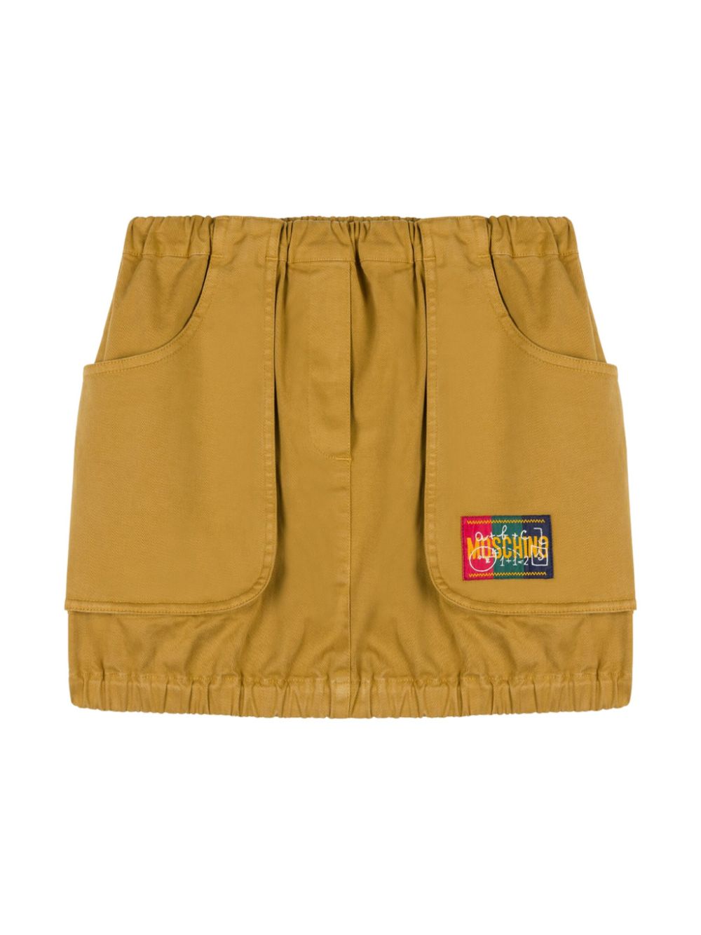 Moschino Kids Rok met logopatch Bruin