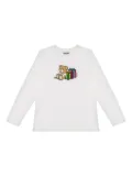 Moschino Kids graphic print sweater - White