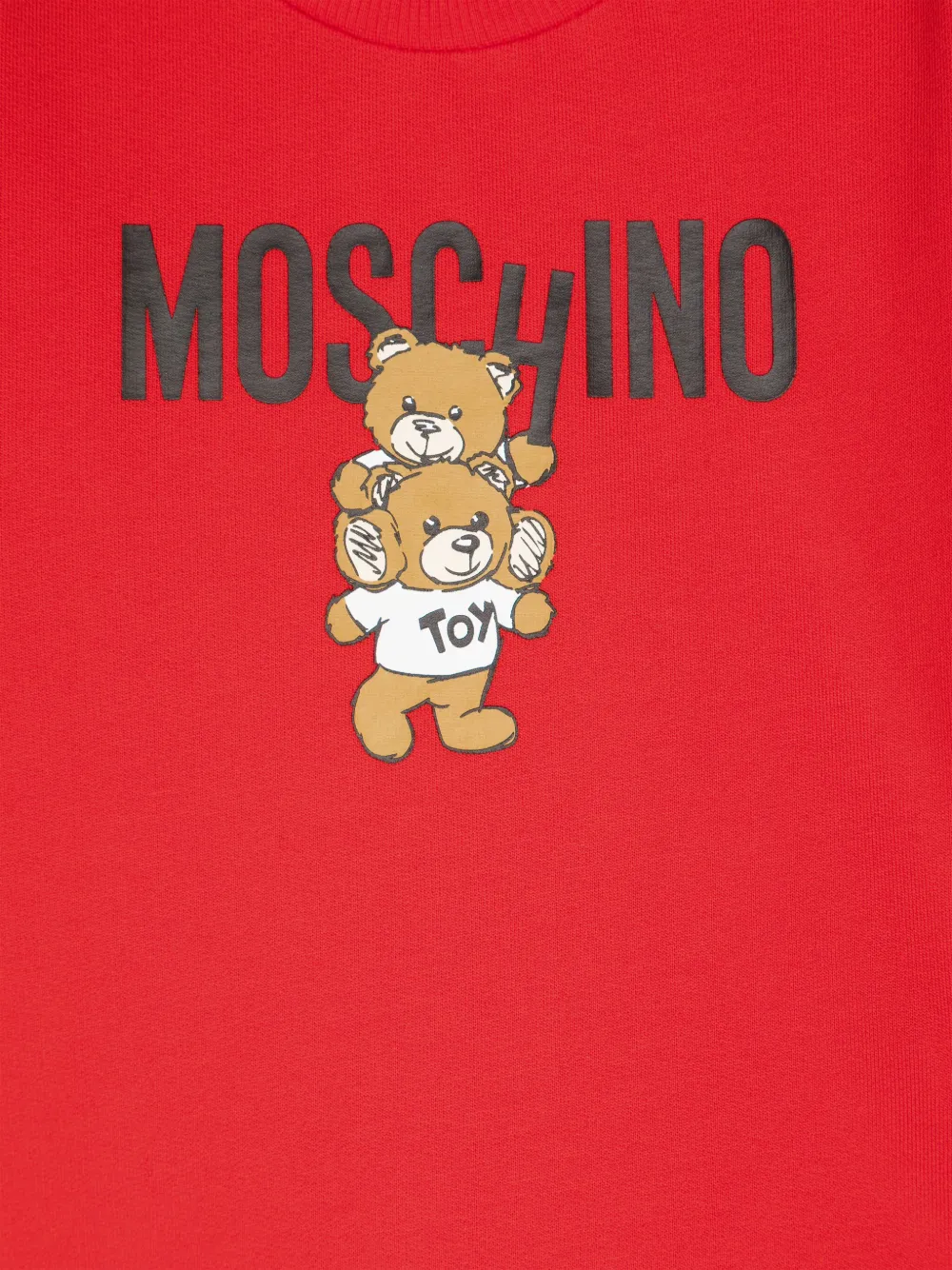 Moschino Kids Jurk met logoprint Rood