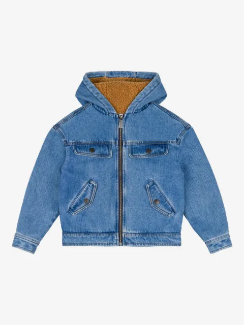 Moschino Kids logo-embossed denim jacket