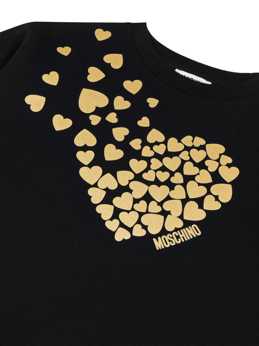 Moschino Kids Jurk met hartprint Zwart