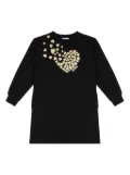 Moschino Kids heart print dress - Black