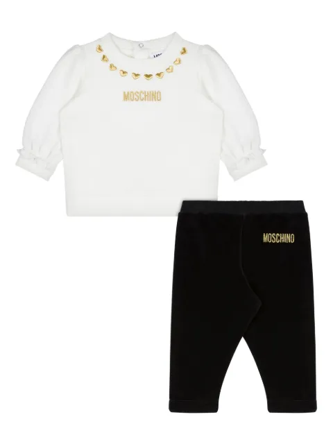 Moschino Kids logo-print trousers 