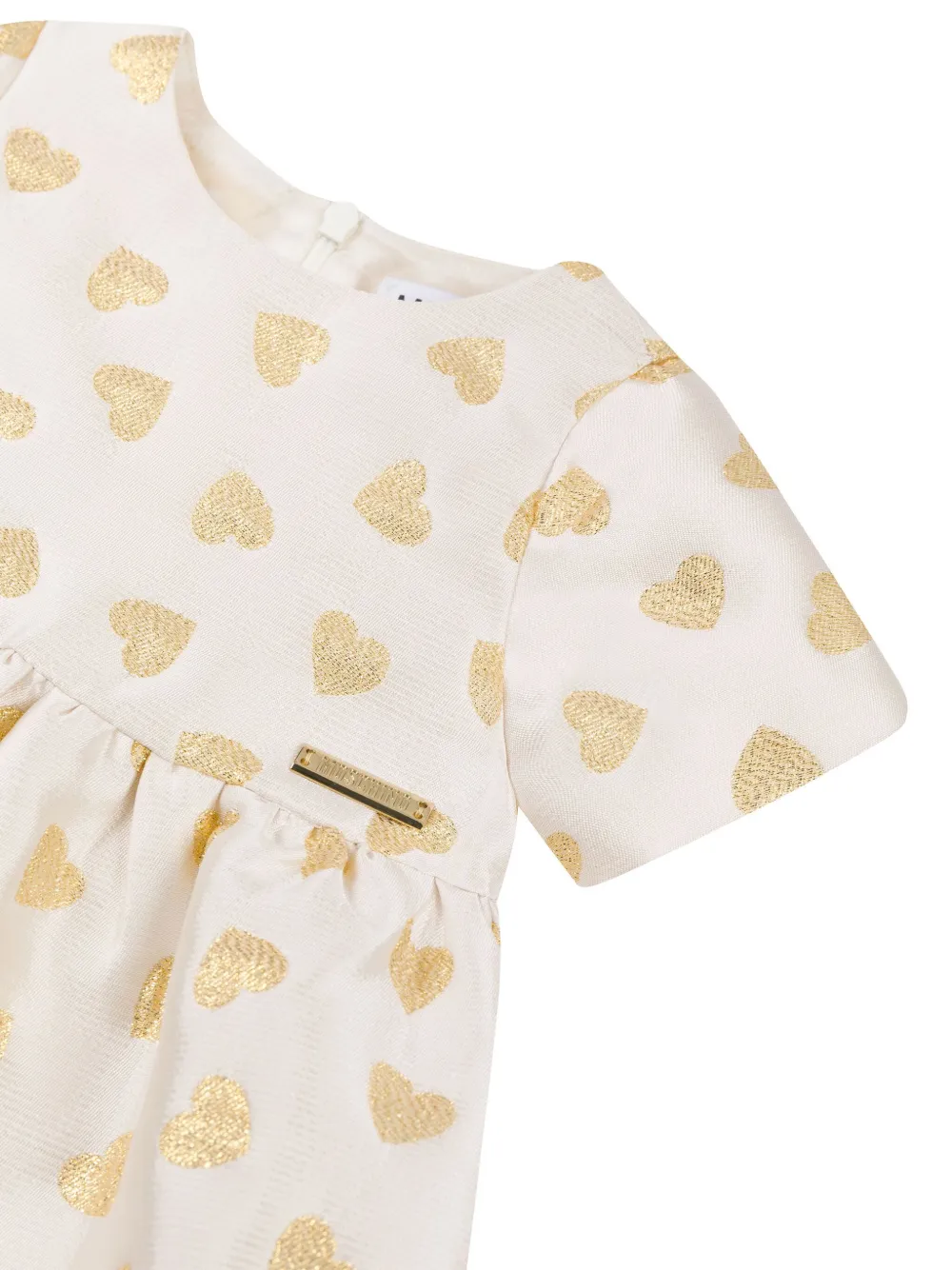 Moschino Kids Jurk met hartprint Beige