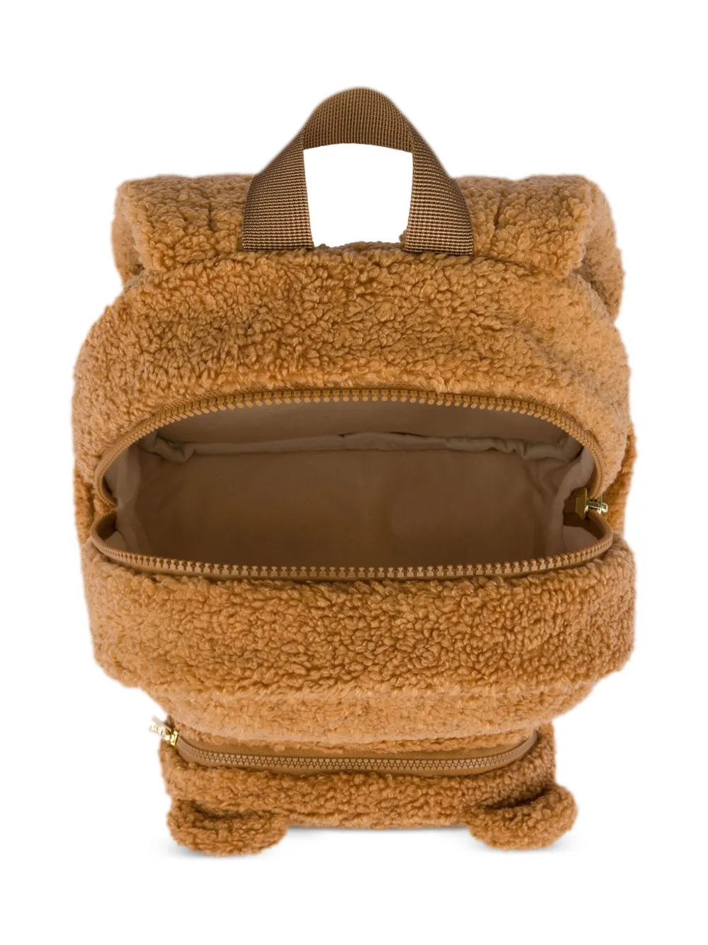 Moschino Kids Teddy Bear rugzak met fleece textuur Bruin