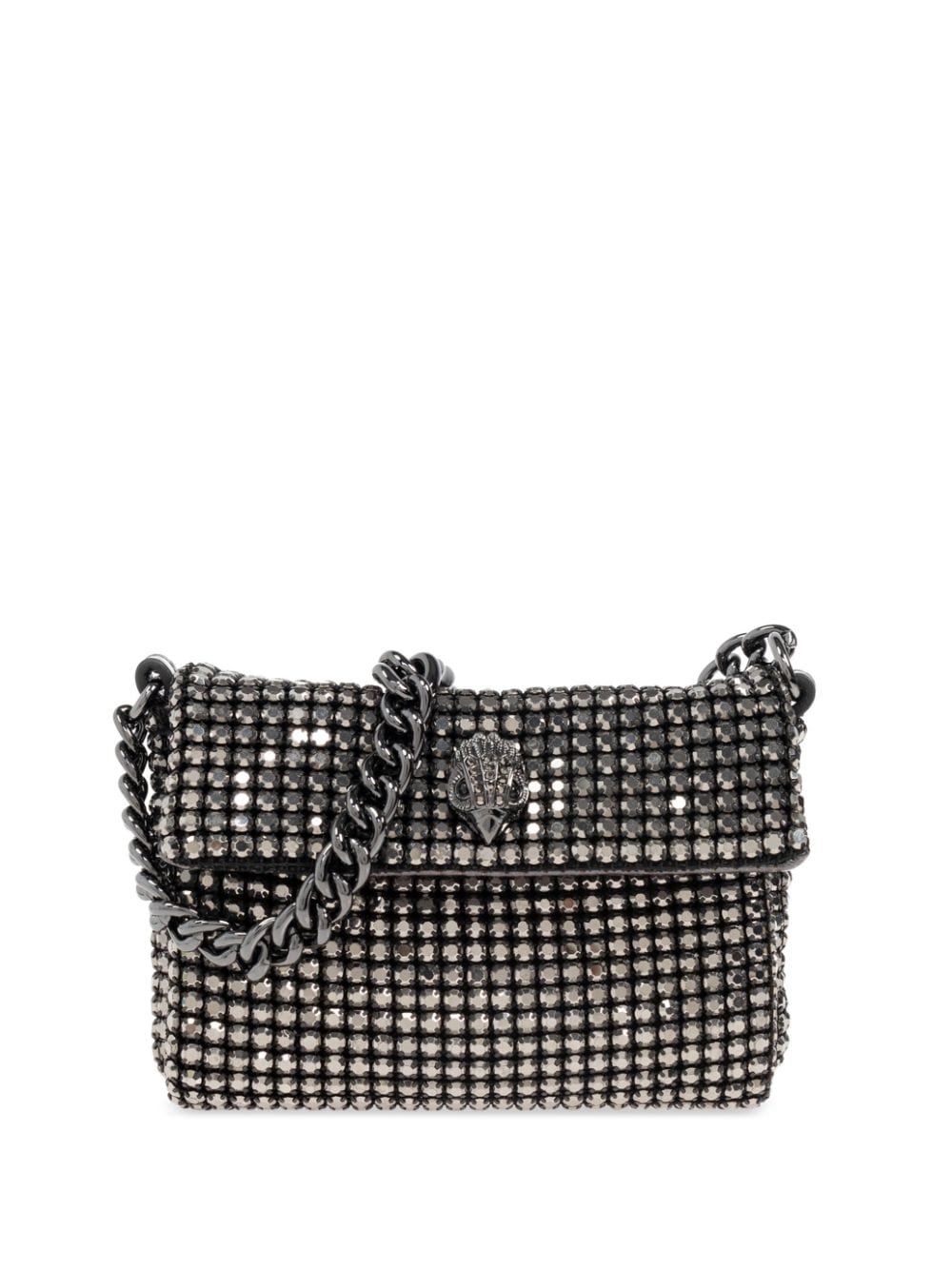 Kurt Geiger Mini Party Crystal-embellished Crossbody Bag In Black