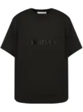 Helmut Lang logo embroidered cotton T-shirt - Black