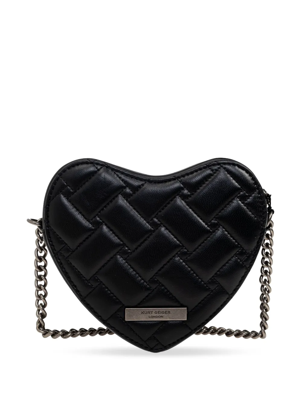 Kurt Geiger London Kensington Heart leren crossbodytas Zwart