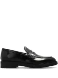 Gianvito Rossi Harris polished-leather penny loafers - Black