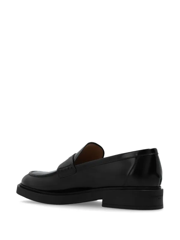 Gianvito Rossi Harris polished-leather Penny Loafers | Black