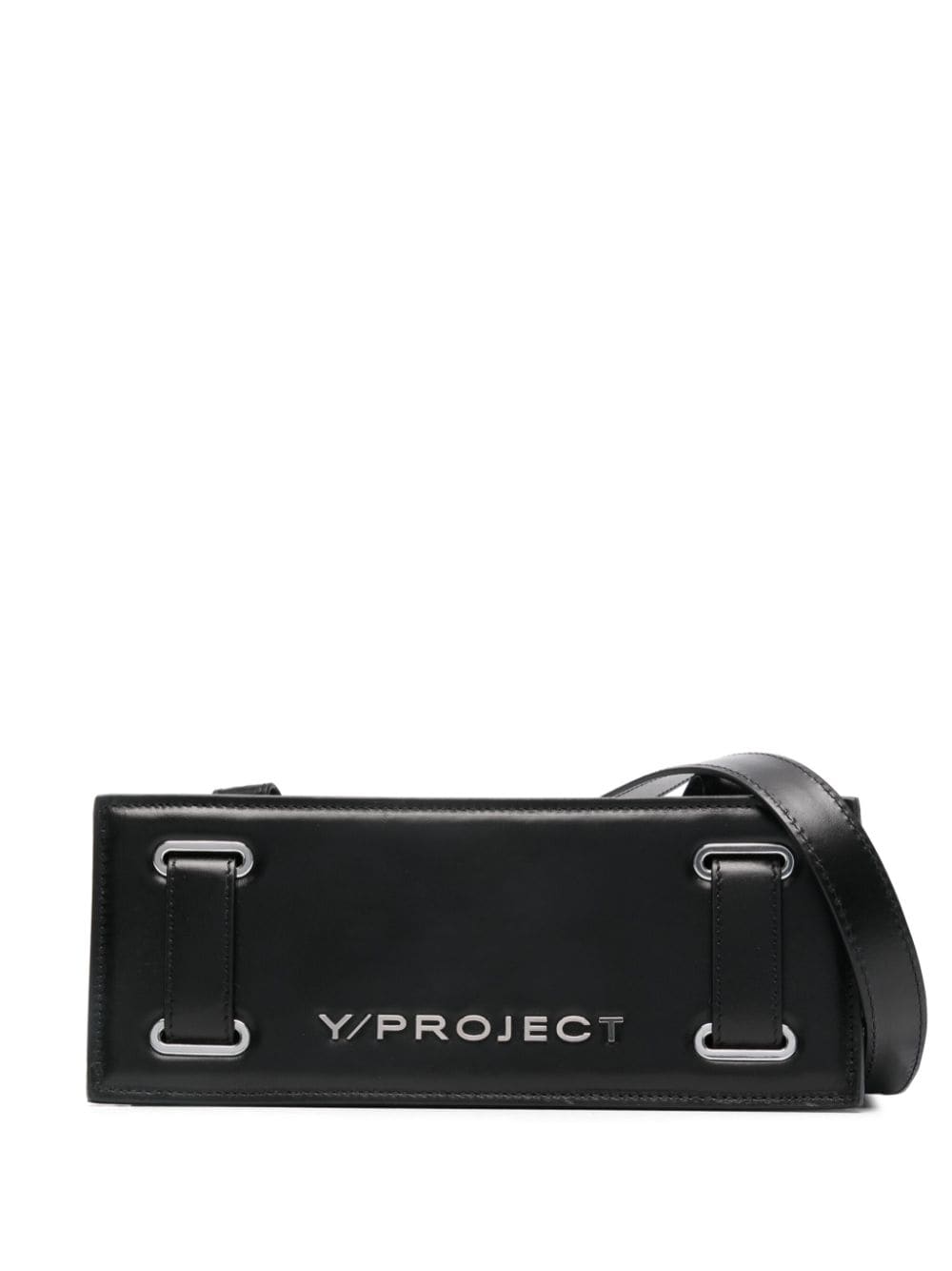 Y/Project mini accordion leather shoulder bag - Black