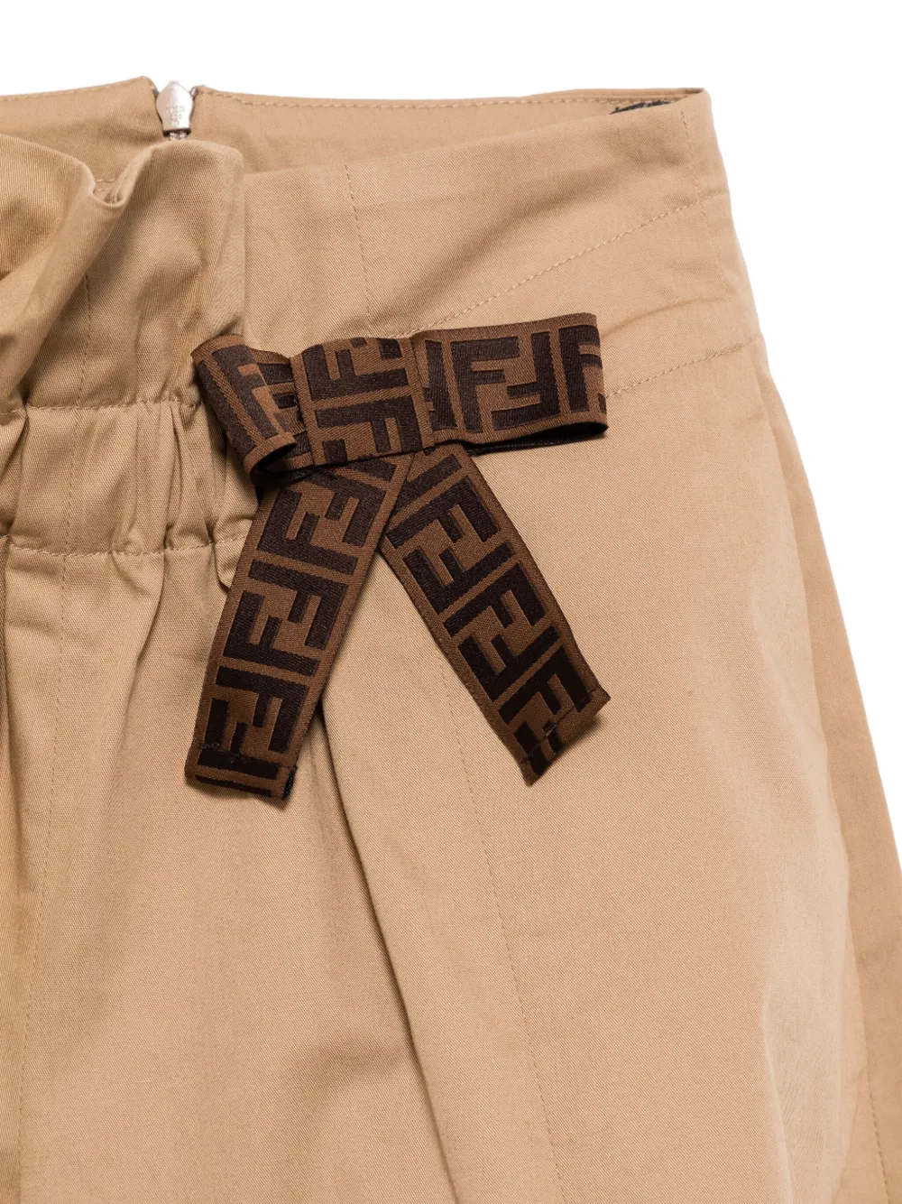Fendi Kids Shorts met strik Beige