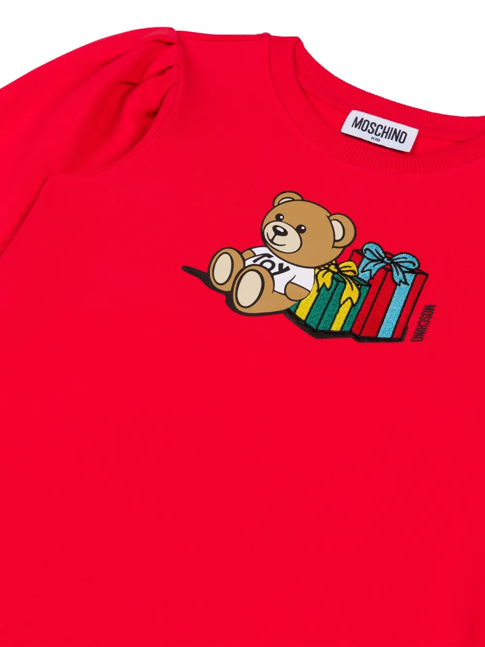Moschino Kids Jurk met Teddy Bear-print Rood