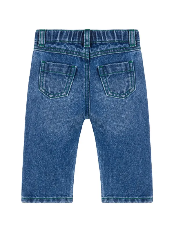 Moschino Kids Teddy Bear Cotton Jeans | Blue | FARFETCH IN