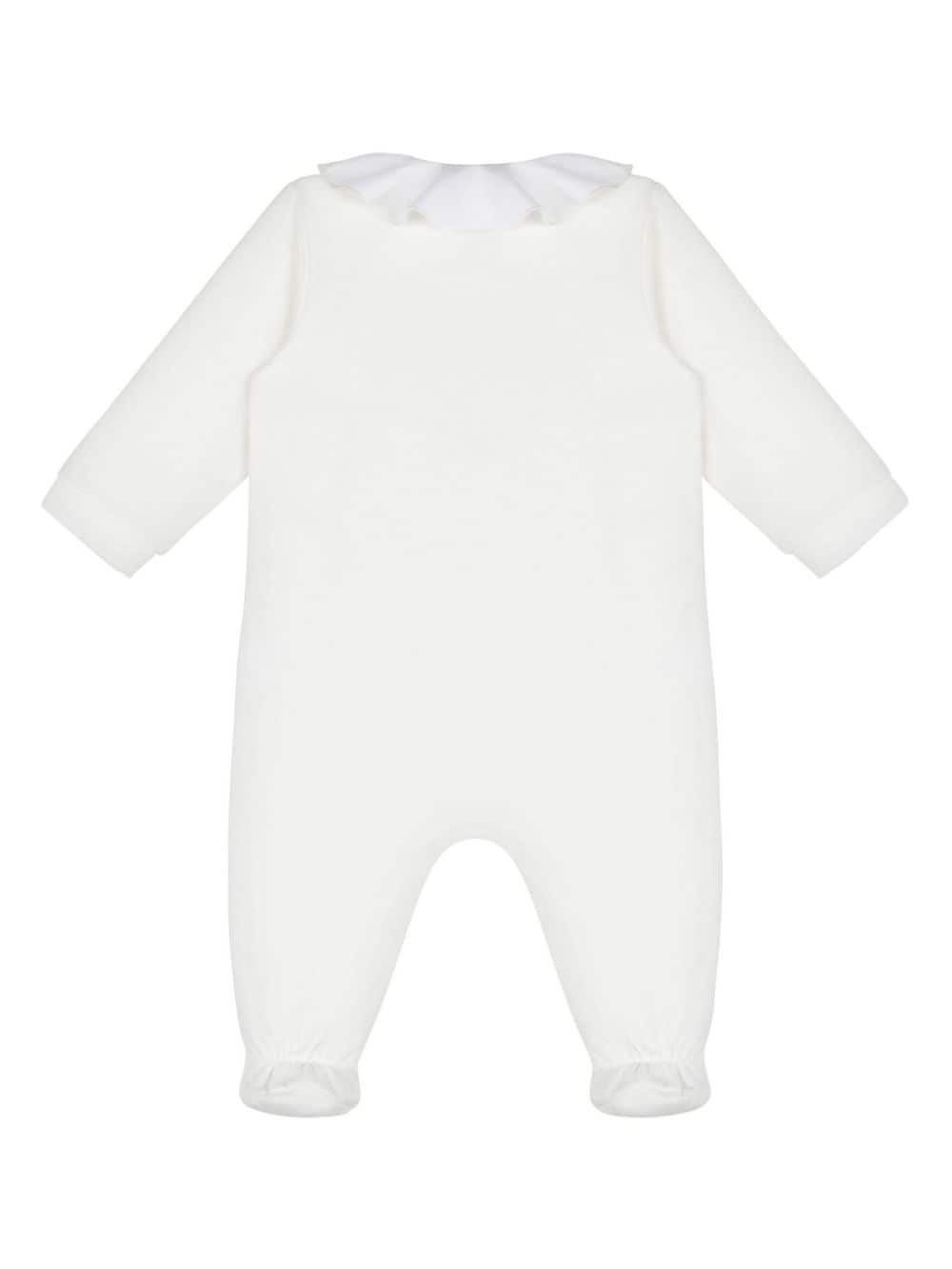 Moschino Kids Romper met logoprint - Wit