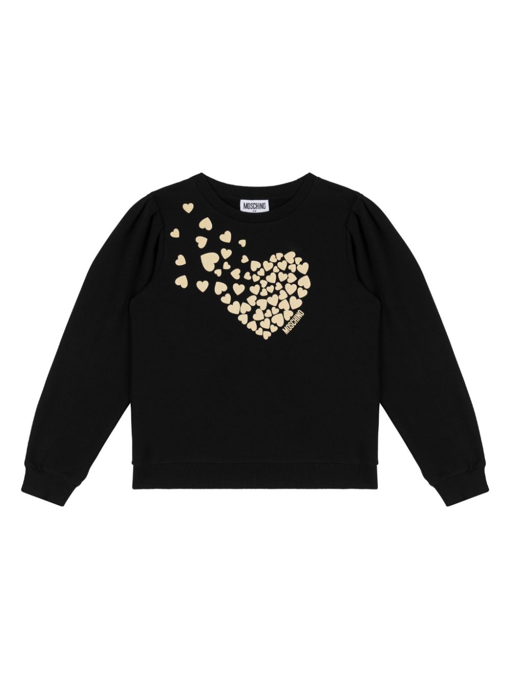 Moschino Kids heart print sweater - Nero