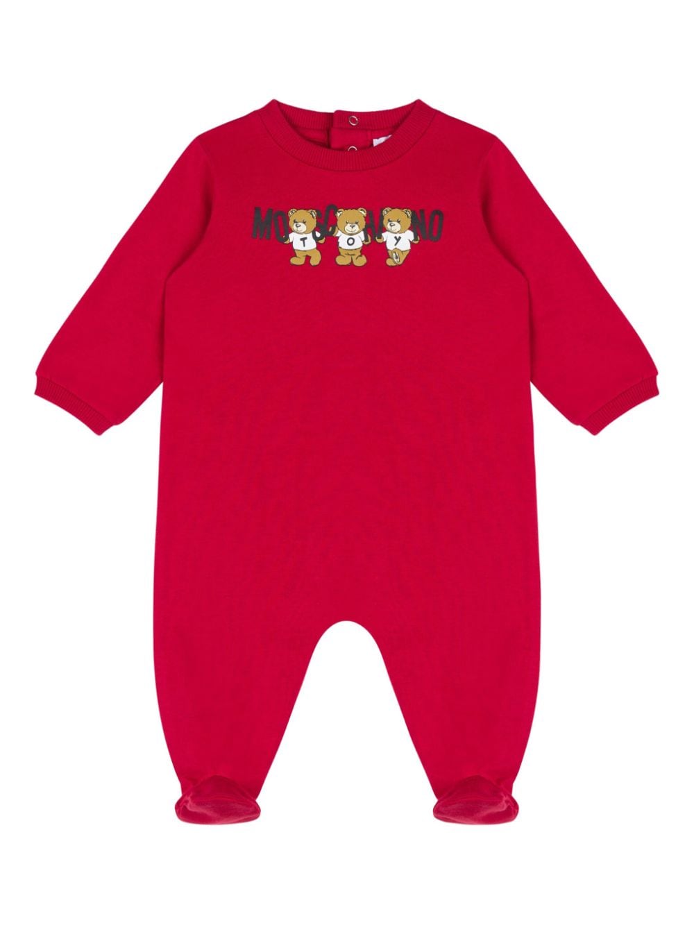 Moschino Kids Romper met teddybeerpatroon Rood