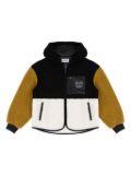 Moschino Kids teddy bear logo hooded jacket - Neutrals