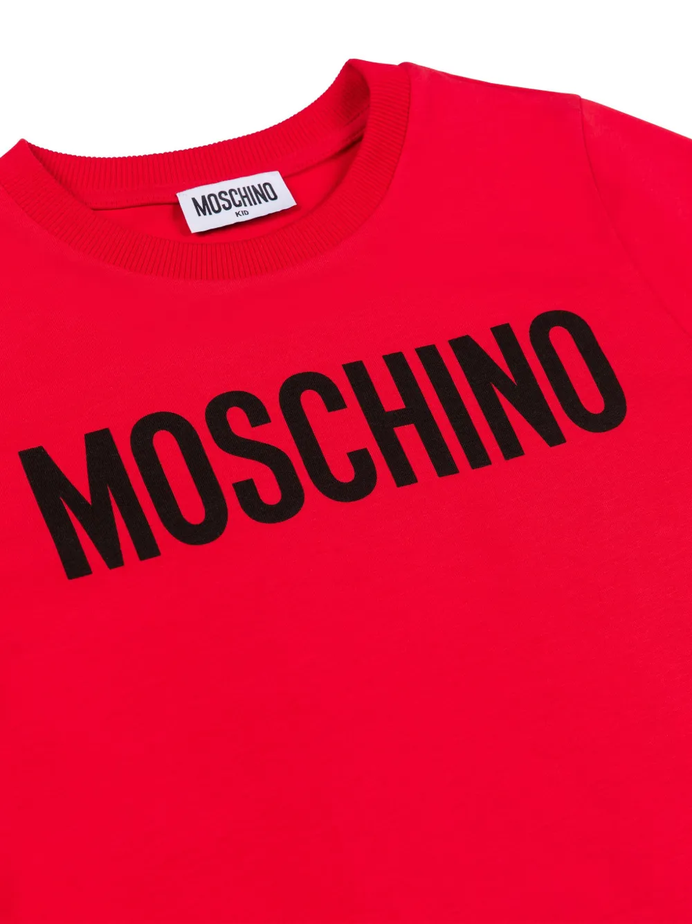 Moschino Kids T-shirt met logoprint Rood